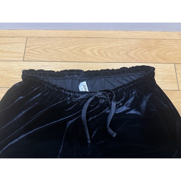 Vintage Worthington Black Velvet Drawstring Pants Sz XL Comfort Stretch Holidays - Picture 4 of 6